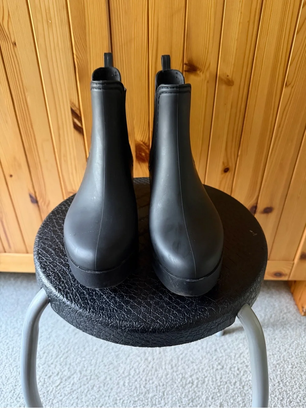 Jeffrey Campbell Black Matte Chelsea Ankle Boots